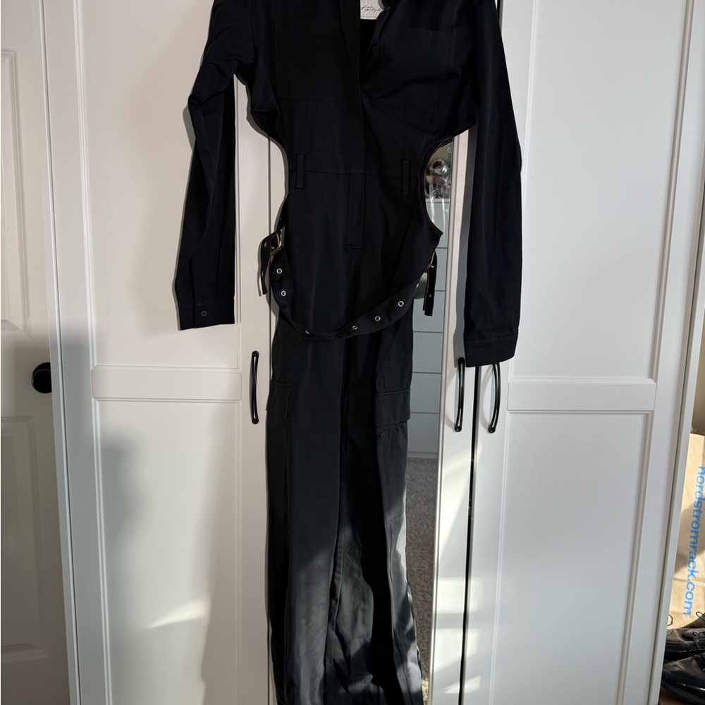 The Ragged Priest Midnight Cutout Coveralls Free People Size 6 NWT - Picture 5 of 9